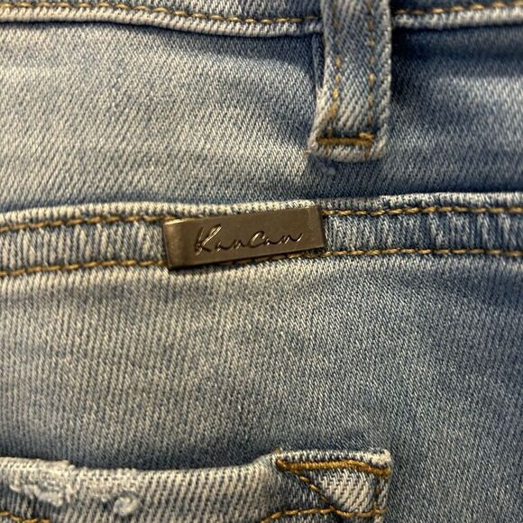 Kancan Kodie High Rise Stretch Denim Raw Cuffed Hem Ankle Distressed Jeans 3XL - Picture 7 of 9